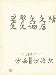 蜜臀久久精品久久久酒店