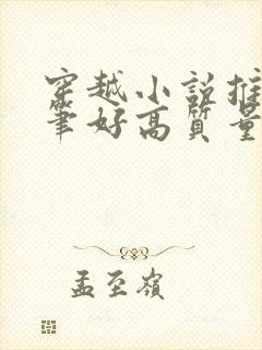 穿越小说推荐文笔好高质量封面