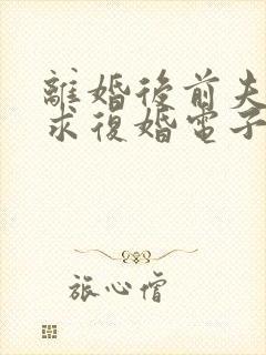 离婚后前夫哭着求复婚电子书阅读