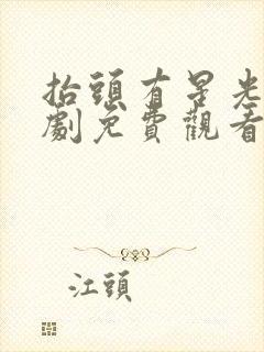 抬头有星光电视剧免费观看完整版