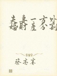 夫妻一方外遇离婚财产分割