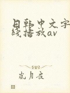 日韩中文字幕在线播放av