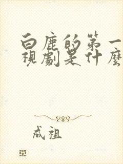 白鹿的第一部电视剧是什么