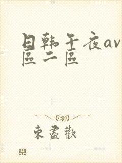 日韩午夜av一区二区