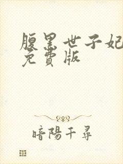 腹黑世子妃日常免费版封面