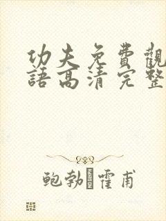 功夫免费观看国语高清完整版下载封面