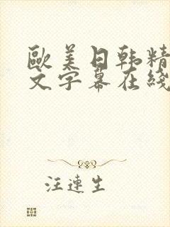 欧美日韩精品中文字幕在线