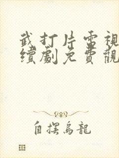 武打片电视剧连续剧免费观看