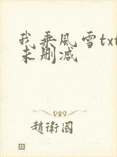 我乘风雪txt未删减封面
