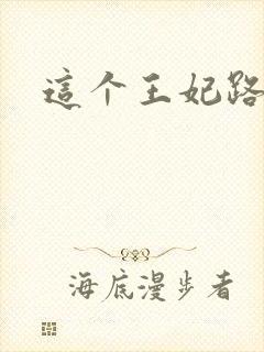 这个王妃路子野封面