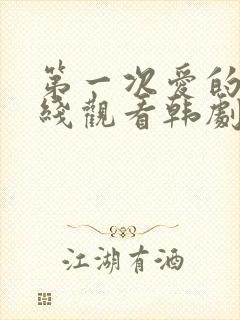 第一次爱的人在线观看韩剧免费高清