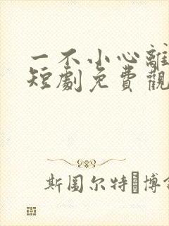 一不小心离错婚短剧免费观看