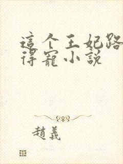这个王妃路子野得宠小说封面