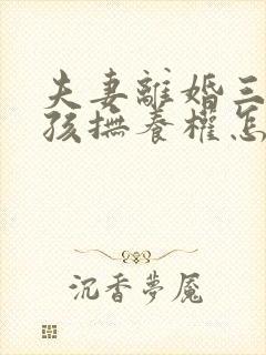 夫妻离婚三个小孩抚养权怎么判