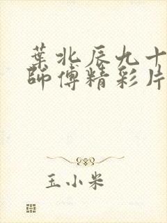 叶北辰九十九位师傅精彩片段