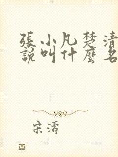 张小凡楚清璇小说叫什么名字