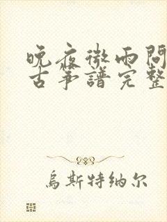 晚夜微雨问海棠古筝谱完整版