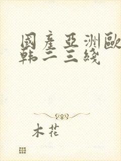 国产亚洲欧美日韩二三线