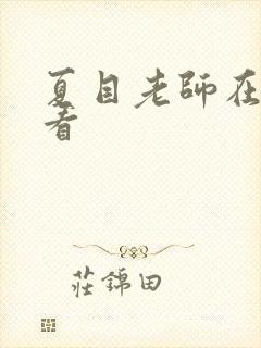 夏目老师在线观看封面