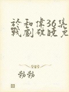 于和伟36集谍战剧破晓免费观看全集