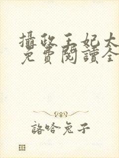 摄政王妃太嚣张免费阅读全文小说封面