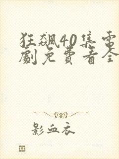 狂飙40集电视剧免费看全集