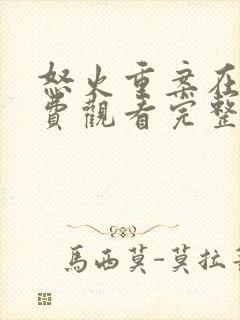 怒火重案在线免费观看完整版