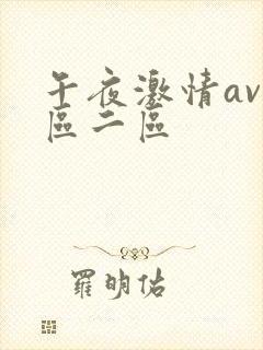 午夜激情av一区二区