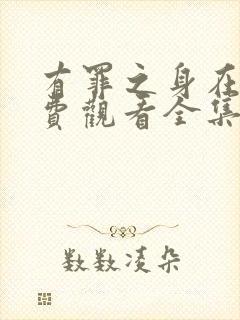 有罪之身在线免费观看全集