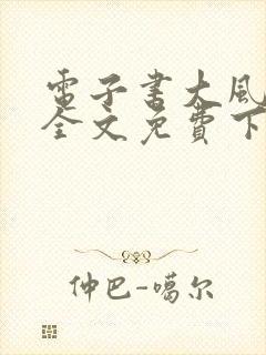 电子书大风将起全文免费下载封面