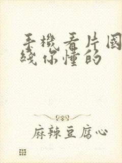 手机看片国产在线你懂的封面