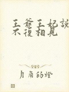 王爷王妃说此生不复相见