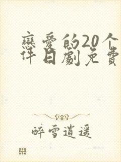 恋爱的20个条件日剧免费观看