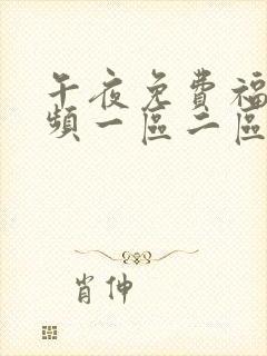 午夜免费福利视频一区二区