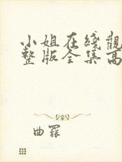 小姐在线观看完整版全集高清免费