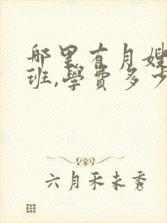 哪里有月嫂培训班,学费多少钱