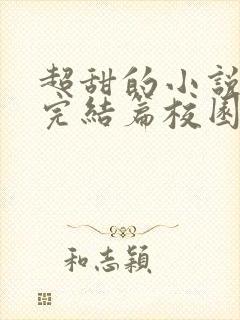 超甜的小说推荐完结篇校园封面