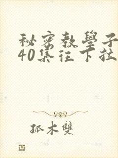 秘密教学子豪第40集往下拉式