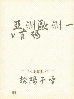 亚洲欧洲一区av有码