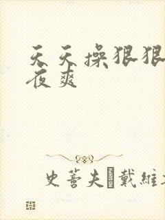 天天操狠狠操夜夜爽