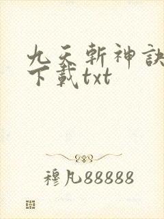 九天斩神诀小说下载txt封面