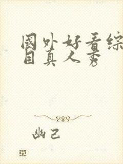 国外好看综艺节目真人秀