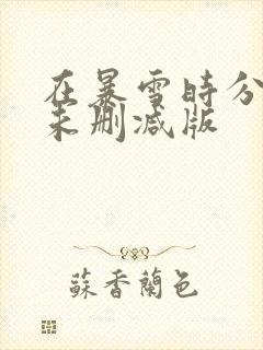 在暴雪时分小说未删减版