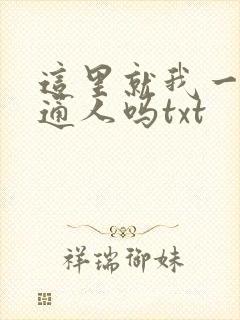 这里就我一个普通人吗txt封面