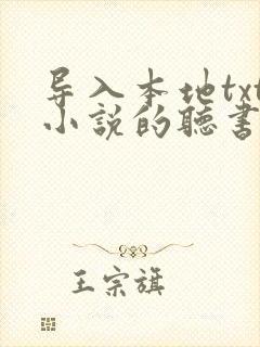导入本地txt小说的听书软件