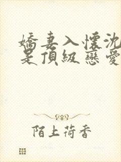 娇妻入怀沈先生是顶级恋爱脑