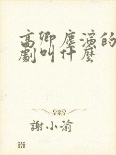 高卿尘演的泰腐剧叫什么