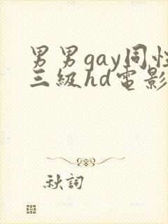 男男gay同性三级hd电影封面