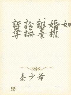 诉讼离婚如何争夺抚养权