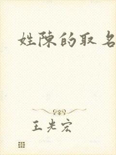 姓陈的取名霸气